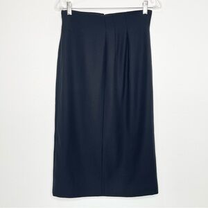 Salvatore Ferragamo Navy Pencil Skirt Midi Size 46/US 10